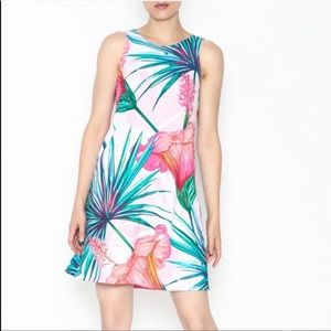 Promesa 'Riviera' Floral Tropical High Neck Dress